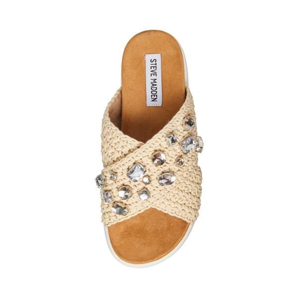 Steve Madden Amandy Natural Sandalet Kadın Bej Rengi Renkli | SM-318WN