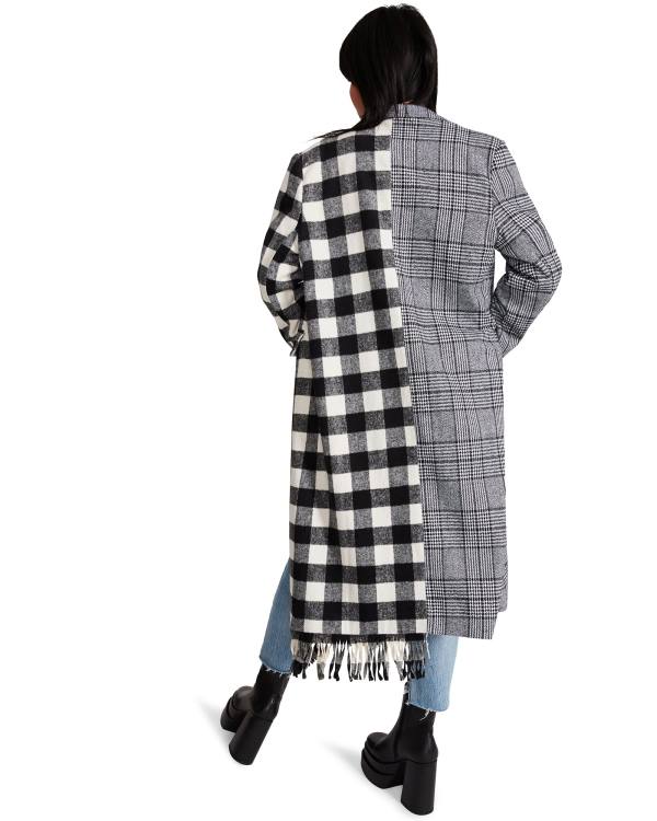 Steve Madden Asymmetrical Trench Kaban Kadın Siyah | SM-582PY