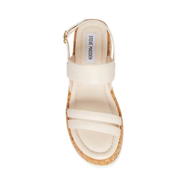 Steve Madden Athena Deri Sandalet Kadın Beyaz | SM-689MN