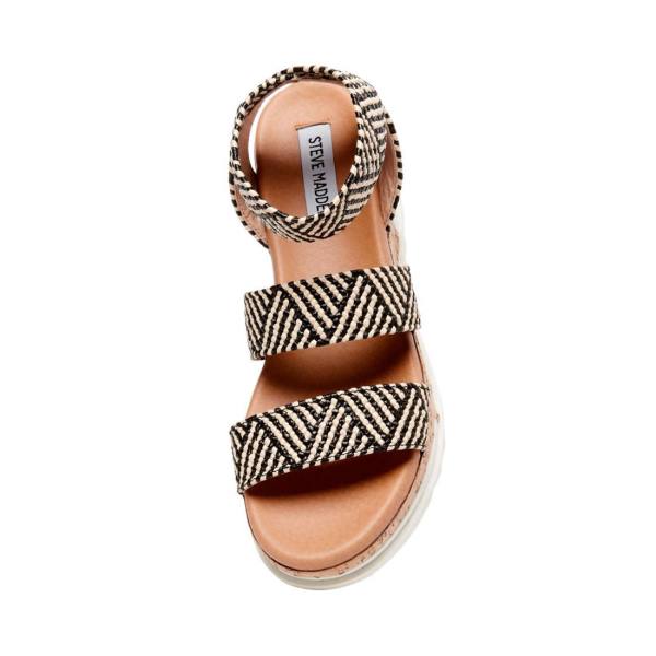 Steve Madden Bandi Tan Sandalet Kadın Siyah Kahverengi | SM-039ZI