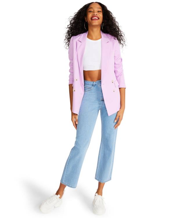 Steve Madden Boyfriend Blazer Ceket Kadın Mor | SM-408GR