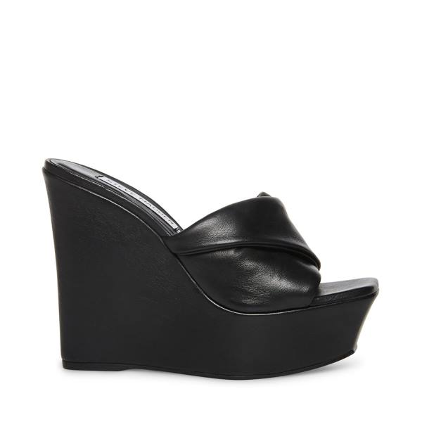 Steve Madden Brianna Deri Sandalet Kadın Siyah | SM-076RM