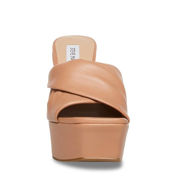 Steve Madden Brianna Tan Deri Sandalet Kadın Kahverengi | SM-296UE