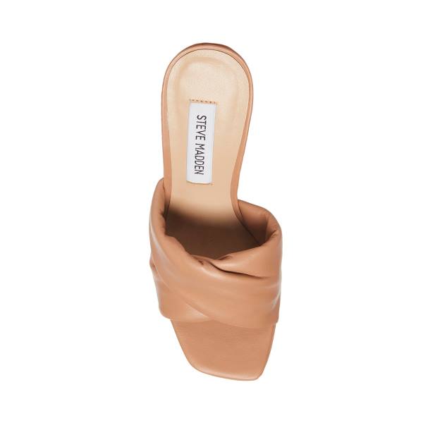 Steve Madden Brianna Tan Deri Sandalet Kadın Kahverengi | SM-296UE