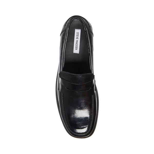 Steve Madden Brookline Rugan Loafer Ayakkabı Erkek Siyah | SM-168FY