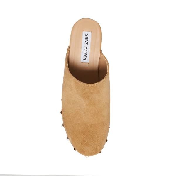 Steve Madden Bushwick Taupe Süet Heel Topuklu Ayakkabı Kadın Gri Kahverengi | SM-764BL