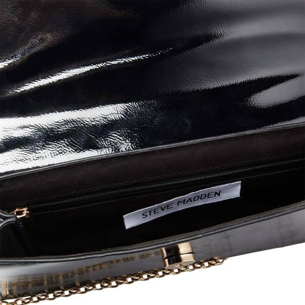 Steve Madden Bworldly Rugan El Çantası Kadın Siyah | SM-690ES