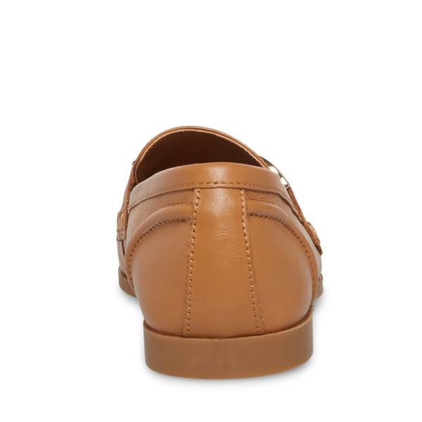 Steve Madden Carrine Cognac Deri Düz Ayakkabı Kadın Kahverengi | SM-503DT