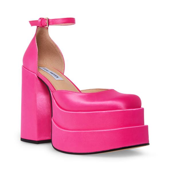 Steve Madden Charlize Satin Heel Topuklu Ayakkabı Kadın Pembe | SM-091LV