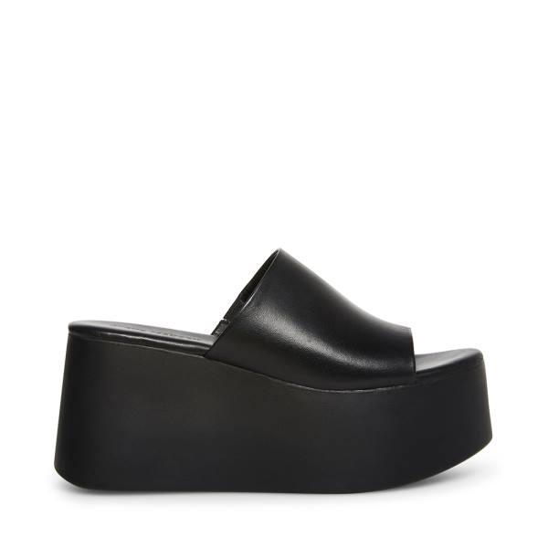 Steve Madden Christa Deri Sandalet Kadın Siyah | SM-632QP