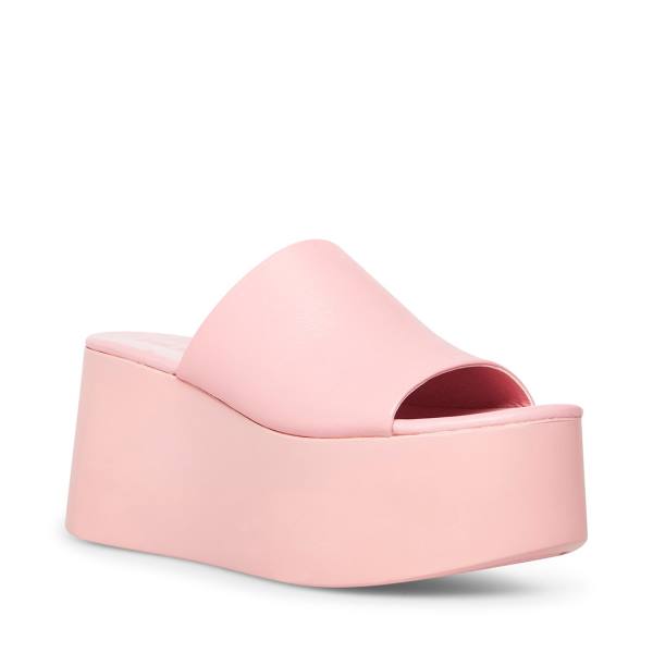 Steve Madden Christa Deri Sandalet Kadın Pembe | SM-860CK