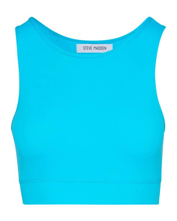 Steve Madden Cropped Active Tank Turquoise Üstler Kadın Turkuaz | SM-169WG