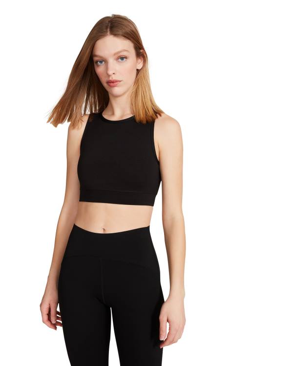 Steve Madden Cropped Active Tank Üstler Kadın Siyah | SM-574WL