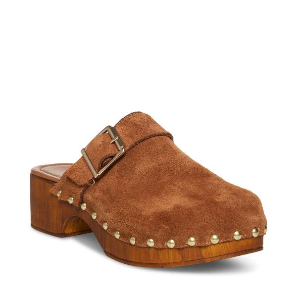 Steve Madden Dana Cognac Süet Heel Topuklu Ayakkabı Kadın Kahverengi | SM-479FL