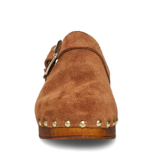 Steve Madden Dana Cognac Süet Heel Topuklu Ayakkabı Kadın Kahverengi | SM-479FL