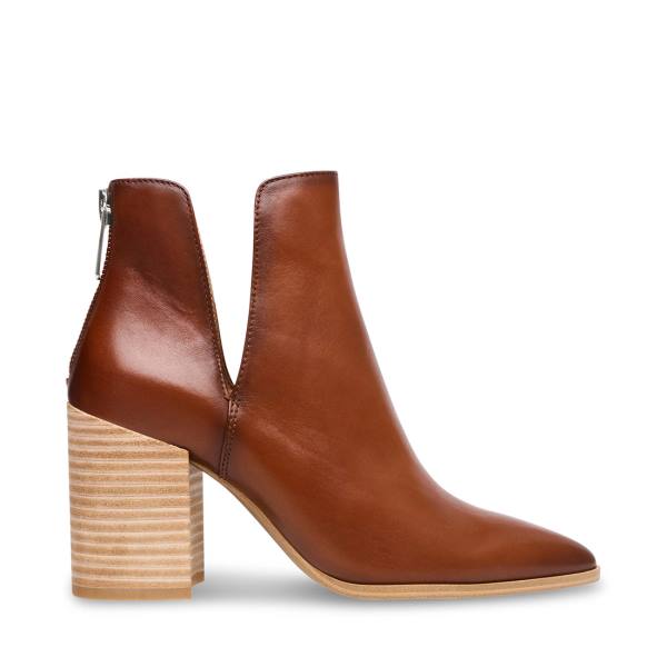 Steve Madden Darryn Cognac Deri Bot Kadın Kahverengi | SM-965ER