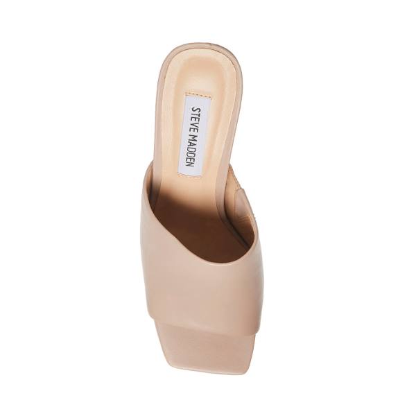 Steve Madden Dedicate Taupe Deri Heel Topuklu Ayakkabı Kadın Gri Kahverengi | SM-784QW