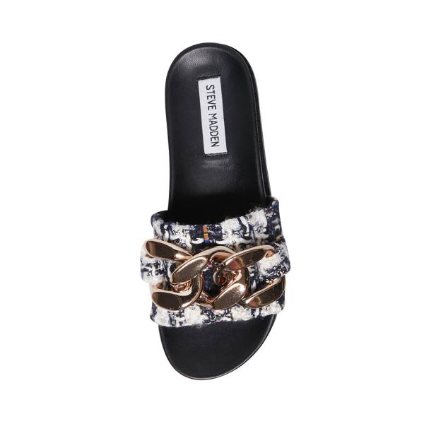 Steve Madden Delay Sandalet Kadın Lacivert Renkli | SM-062NT