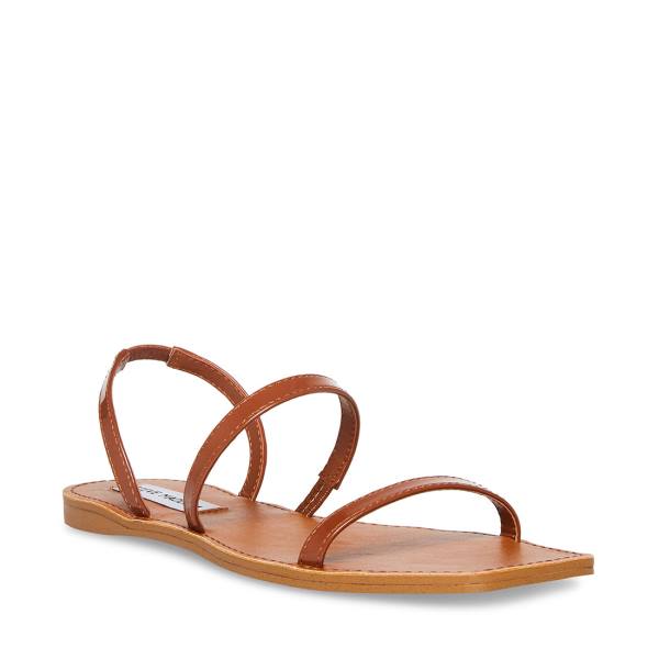 Steve Madden Direct Cognac Rugan Sandalet Kadın Kahverengi | SM-651KN