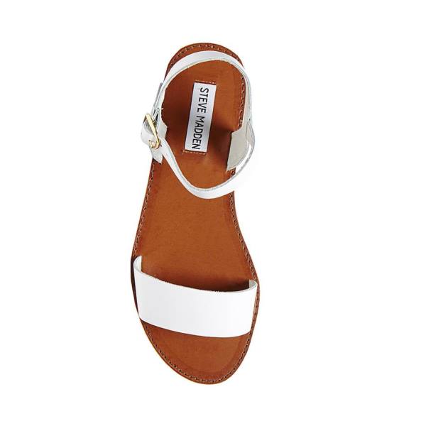 Steve Madden Donddi Deri Sandalet Kadın Beyaz | SM-360OP