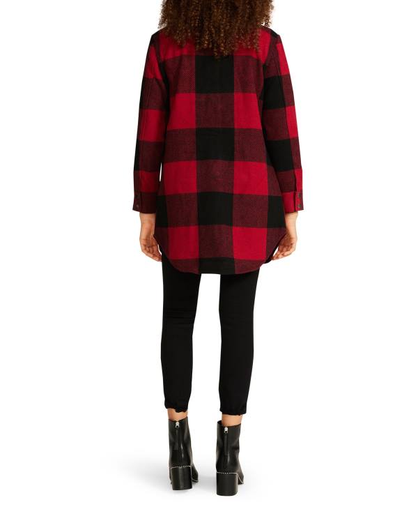 Steve Madden Eldridge Plaid Ceket Kadın Kırmızı | SM-729TI