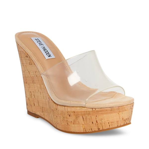 Steve Madden Elenora Sandalet Kadın Clear | SM-387DU