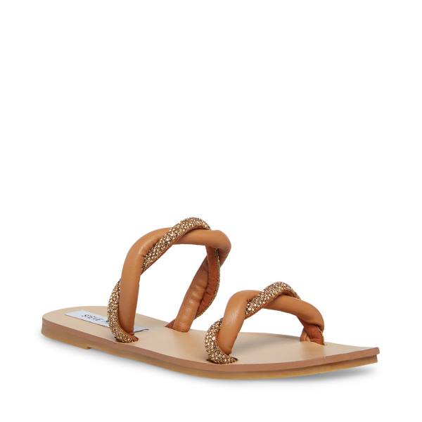 Steve Madden Flipped Cognac Sandalet Kadın Kahverengi Renkli | SM-839VW