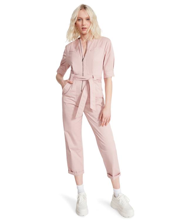 Steve Madden Flying Private Jumpsuit Üstler Kadın Açık Pembe | SM-456VB