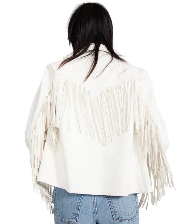 Steve Madden Fringe Ceket Kadın Beyaz | SM-394DQ