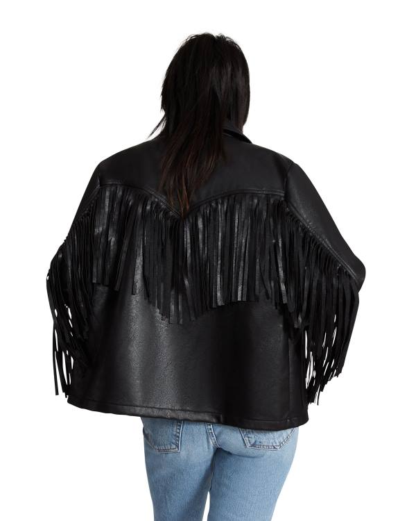 Steve Madden Fringe Ceket Kadın Siyah | SM-415UM