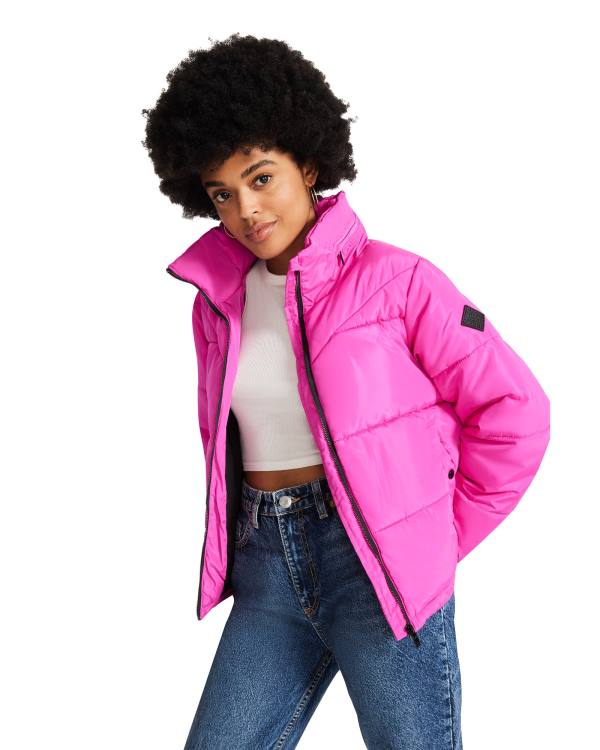 Steve Madden Hot Puffer Ceket Kadın Pembe | SM-928OU