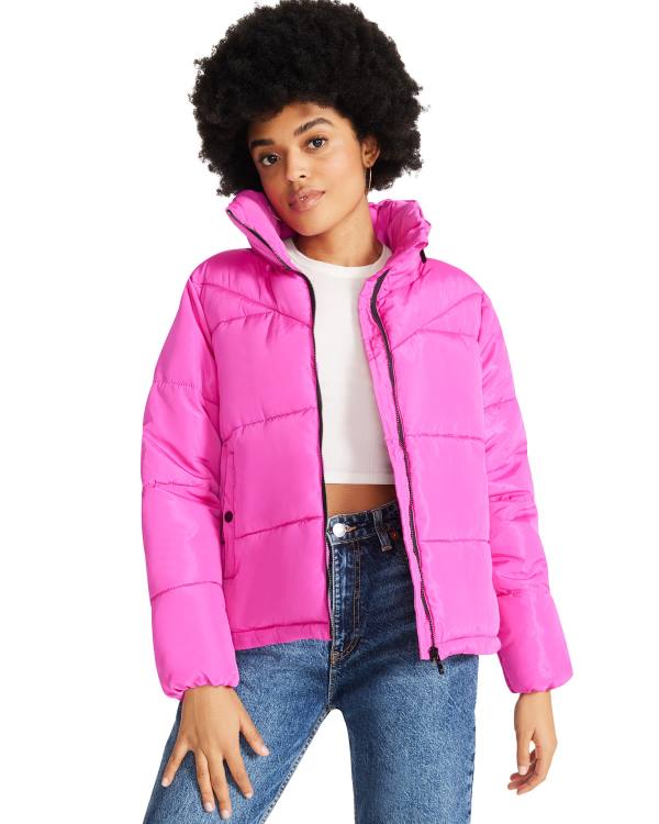 Steve Madden Hot Puffer Ceket Kadın Pembe | SM-928OU