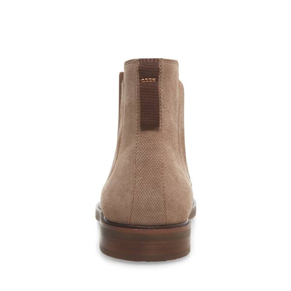 Steve Madden Insider Taupe Süet Çizme Erkek Gri Kahverengi | SM-541PK