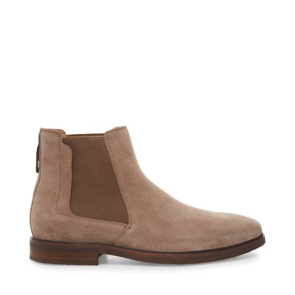 Steve Madden Insider Taupe Süet Çizme Erkek Gri Kahverengi | SM-541PK