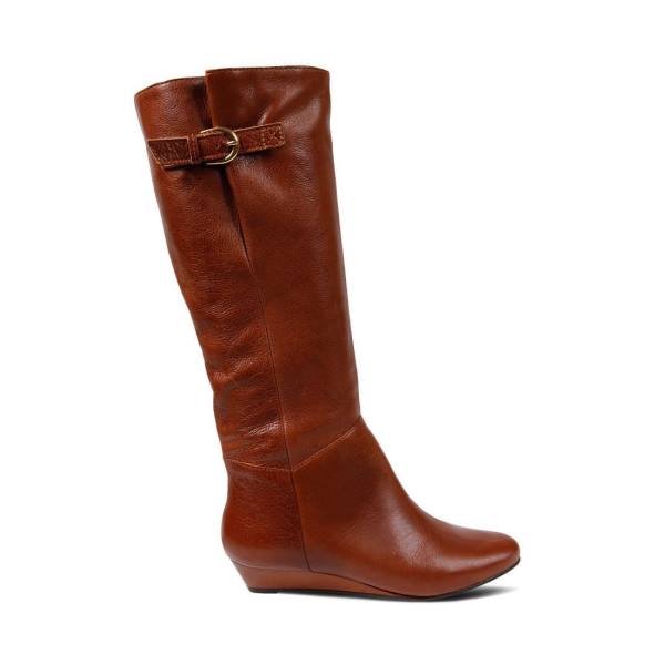 Steve Madden Intyce Cognac Deri Çizme Kadın Kahverengi | SM-649LY