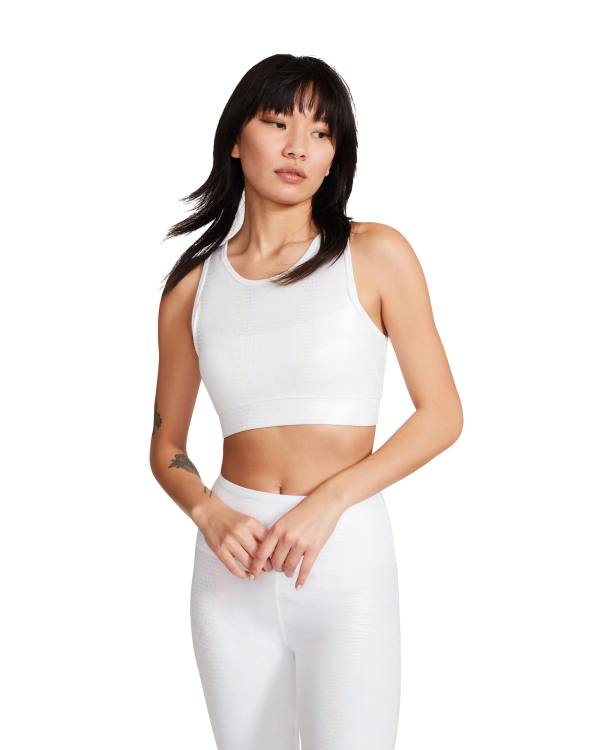 Steve Madden Iridescent Sports Bra Üstler Kadın Beyaz | SM-438NW