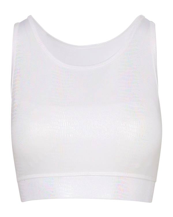 Steve Madden Iridescent Sports Bra Üstler Kadın Beyaz | SM-438NW