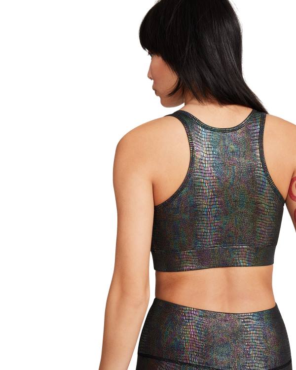 Steve Madden Iridescent Sports Bra Üstler Kadın Siyah | SM-583UM