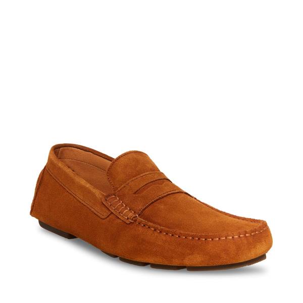 Steve Madden Italo Cognac Süet Loafer Ayakkabı Erkek Kahverengi | SM-065QU