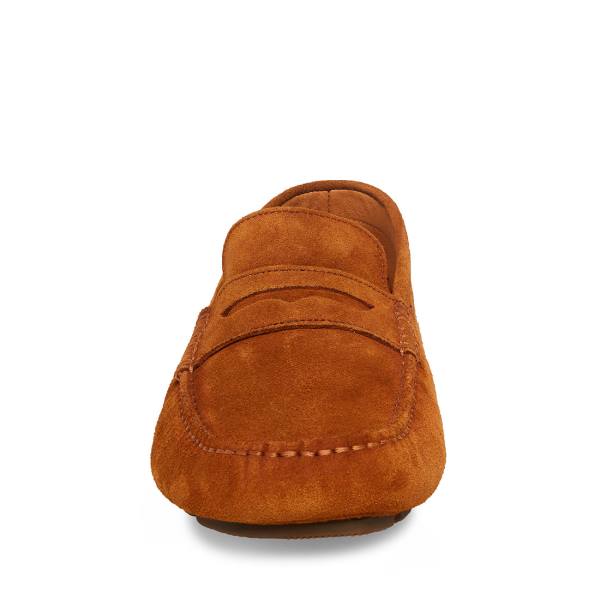 Steve Madden Italo Cognac Süet Loafer Ayakkabı Erkek Kahverengi | SM-065QU