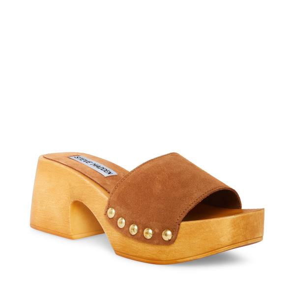 Steve Madden Izzy Süet Sandalet Kadın Kahverengi | SM-684QF