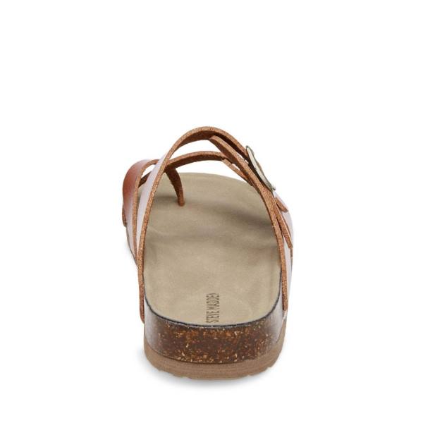 Steve Madden Jbeached Cognac Sandalet Çocuk Kahverengi | SM-468RF