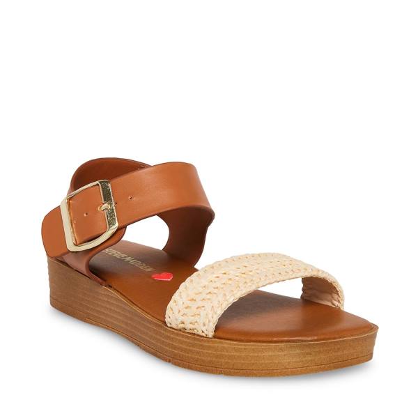 Steve Madden Jdestind Raffia Sandalet Çocuk Kahverengi | SM-314TY