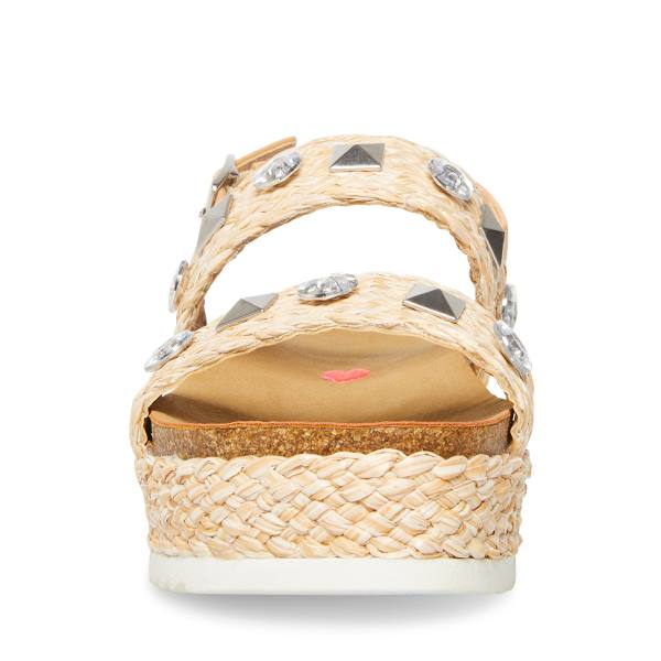 Steve Madden Jgemston Raffia Sandalet Çocuk Kahverengi | SM-479TW