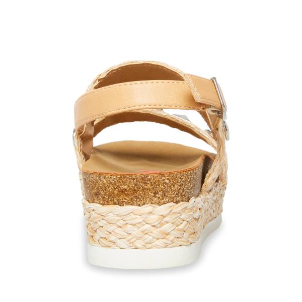 Steve Madden Jgemston Raffia Sandalet Çocuk Kahverengi | SM-479TW