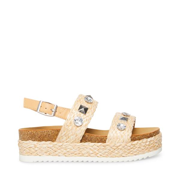 Steve Madden Jgemston Raffia Sandalet Çocuk Kahverengi | SM-479TW