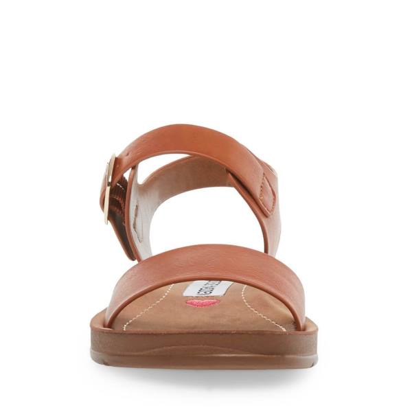 Steve Madden Jprobler Cognac Sandalet Çocuk Kahverengi | SM-249HS