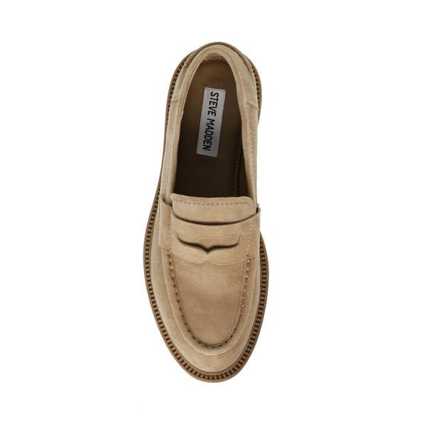 Steve Madden Kallen Sand Süet Loafer Ayakkabı Kadın Kahverengi | SM-930EB