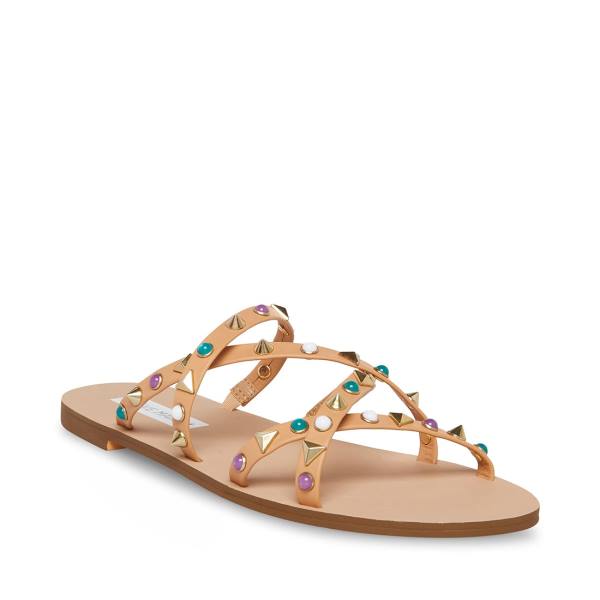 Steve Madden Kelsey Natural Sandalet Kadın Bej Rengi Renkli | SM-879KH