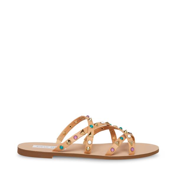 Steve Madden Kelsey Natural Sandalet Kadın Bej Rengi Renkli | SM-879KH